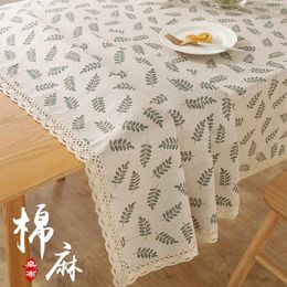 Table Cloth Cotton Linen Tablecloth Lace Fabric Art Rectangular Dining Tea Desk Mat