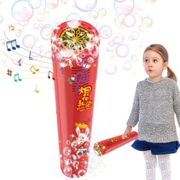 Novelty Games Firework Bubble Maker 12 Holes Year Automatic Bubble Machine for Kids Electric Bubbles Machine for Outdoor Party Weddings 230706