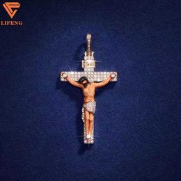 Best Selling High-quality Hip Hop Shiny Jewelry Vvs Moissanite Personalized Trend Rapper Jesus Cross Pendant