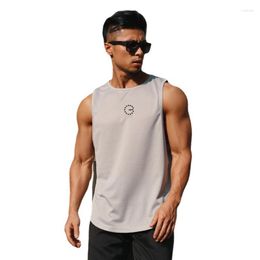 Men's Tank Tops Summer Mesh Quick Dry Gym Bodybuilding Men Basketball Training Clothes Casaul Sleeveless Breathable Cool Feeling Loose