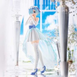 Action Toy Figures 21CM Anime Figure Re Life In Different World From Zero Wedding Dress Up Model Toy Action Figure Collection R230707