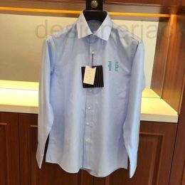 Men's Casual Shirts Designer mens shirt trend slim embroidery long sleeved shirts designer blouse fashion casual business polo collar Shirt cardigan jacket R2YA