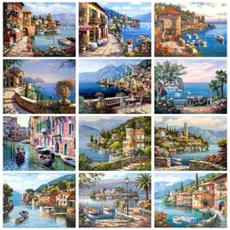 Toys Ruopoty Decorative Painting by Numbers Frameless Canvas Painting Landscape Paint for Painting for Adults Drawing by Numbers