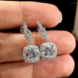 Dangle Earrings Ne'w Chic Bridal Wedding Engagement Party Accessories With Brilliant Cubic Zirconia Elegant For Women