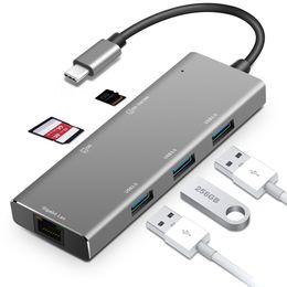 Aluminium USB C Hub USB Type C Hub Adapter Dongle Compatible For MacBook Pro 2016 2017 Thunderbolt 3 USBC Data