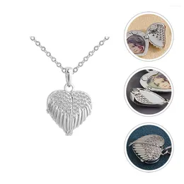 Pendant Necklaces Locket Versatile Necklace Women Clavicle Jewelry Chic Copper Material Durable Po Frame Miss Mini