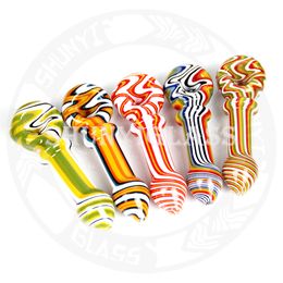 American Colour Rod glass hand pipe hookah smoking water pipe spoon for tobacco