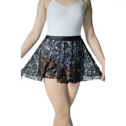 Stage Wear Adult Girls Ballet Lace Pull-on Dance Skirts Leotard Matching Dancewear