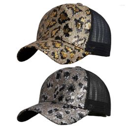 Ball Caps Womens Summer Sunscreen Breathable Mesh Baseball Cap Metallic Sequins Le Drop