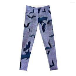 Active Pants Blue Bat On Purple. Leggings Wear Women Women's Push-up Leggins Sport Set