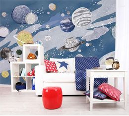 Wallpapers Bacaz Cartoon Universe Star 3d Wall Po Mural Wallpaper For Child Kid Room Kindergarten Paper Decor