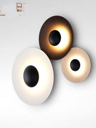 Wall Lamp BRIGHT Round Nordic Aluminum Modern Fashion Sconce Light Design For Bedroom Creative