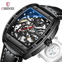 Richardmille Watches Sports Style Wrist Watches New Barrel Shaped Hollowed Out Fully Automatic Mechanical Watch German Man Niche Fashion Trend Inlaid Gift HBA0