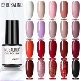 Nail Gel ROSALIND 80 Colours Nail Gel Polish Hybrid Varnish Manicure Art Semi Permanent Base Top Coat Soak Off UV LED DIY Gel Nail Polish 230706