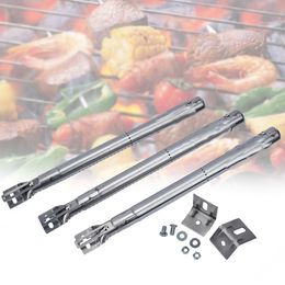 BBQ Tools Accessories 3pcs Universal Straight Pipe Barbecue Grill Tube s Stainless Steel Gas Parts Replacement Outdoor Picnic Grilling 230706