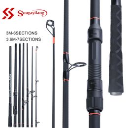 Boat Fishing Rods Sougayilang 3.0M/ 3.6M 6/7 Sections Carp Fishing Rod Feeder Hard Carbon Fibre Fishing Rod Travel Fishing Pole Fishing Tackle 230706