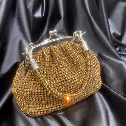 Women's Bag Dinner Bag Handheld Clip Bag Full Diamond Handmade Bag Sparkling Water Diamond Women's Handbag 230707