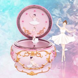 Novelty Items Romance Ballerina Dancing Girl Music Box Swan Lake Luminous Musical Box Wedding Valentine's Day Christmas Gift 230707