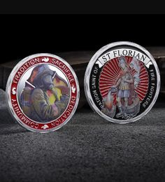 Arts and Crafts Commemorative coin, three-dimensional relief, baking varnish, color painting, badge making