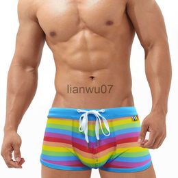 Men's Swimwear Hot Sexy Men Swimwear Summer Swimsuit Kids Surf Man Trunks Pushup Beach LowWaist Pride Day Gay Swim BathingPants surfing J230707