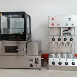 LINBOSS Most Popular Pizza Cone Making Machine Commercial Pizza Oven Machine and Display case Healthy Snack Food Machine