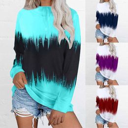 Women's Sweaters Autumn And Winter Half High Neck Gradient Colour Printing Collar Zipper Long Sleeved Cotton Sweatshirt Thin Hoodies Women