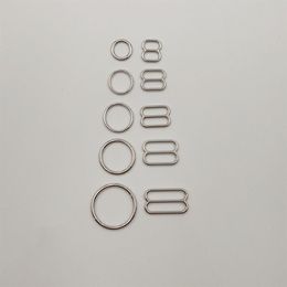 50 sets of Nickel Plated Silver Bra Rings and Sliders - 272E