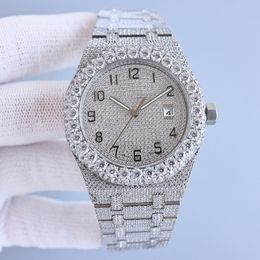 Handmade Diamonds Watch Mens Automatic Mechanical Designer Watches 42mm With Diamond-studded Steel 904L Sapphire Women Wristwatch Montre de Luxe