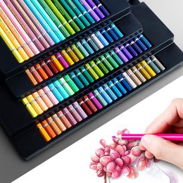 Pencil Bags 243648 Professional Oily Coloured Pencils Set Drawing Assorted Colours Leads Box for Painting Artists Students School Supplies 230706