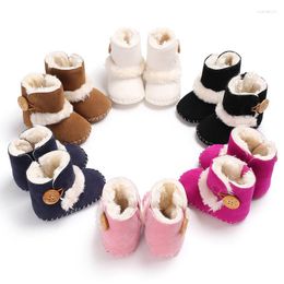 Athletic Shoes Selling Infant Baby Boy Girl Toddler Snow Winter Soft Sole Plush Half Boots 0-18M