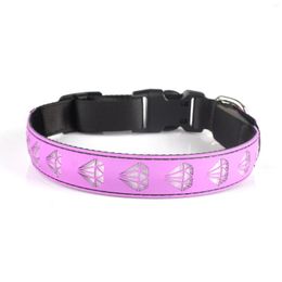 Dog Collars Adjustable Pet Eco Friendly Usb Rechargeable Nylon Night Safety 8 Color Lights 15 Modes Flashing Led