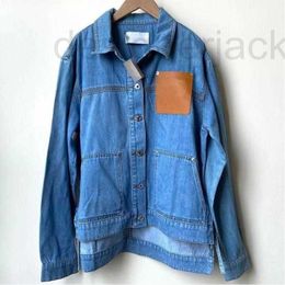 Women's Jackets Designer fashion denim jacket couple models high-quality cardigan denims coat lapel splicing casual sportswear 6R7G