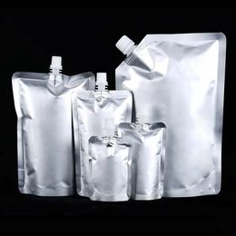 100pcs/lot food grade Aluminium foil liquid packaging pouch plastic stand up milkpackaging bag with spout