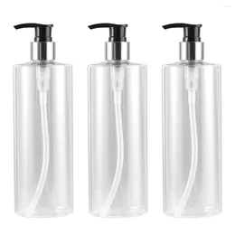 Nail Gel 3 PCS Lotion Pump Bottle Empty Bottles Clear Plastic Containers Shower Refillable Travel Subpackaging Replace