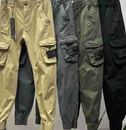 2023 Mens Stones Patches Island Vintage Cargo Pants Designer Big Pocket Overalls Trousers Track fashion brand Leggings Long mens Sports Pants