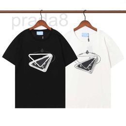 Men's T-Shirts Designer men paris t shirts triangle Seaworld rope diamond letter letters clothes short sleeve mens shirt tag Loose style black white 5BCP
