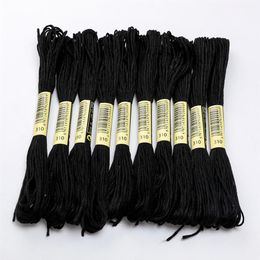 Clothing Yarn Branch Thread Color No 310 Black Floss Cross Stitch Embroidery DIY Polyester Cotton Sewing Skein Kit Tools218M