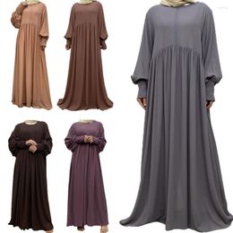 Ethnic Clothing Islamic Long Dress Hijab Muslim Sets Kaftan Women's Abaya Formal Evening Front Zipper Turkey Moroccan Pakistani Robe