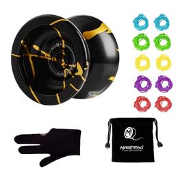 Yoyo MAGICYOYO N11 Alloy Aluminum Professional Yoyo Unresponsive YoYo Ball with Bag Glove and 10 Strings 230706