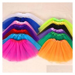 Home Clothing 15 Colours Top Quality Candy Colour Adt Tutus Skirt Dance Dresses Soft Tutu Dress Ballet Pettiskirt Clothes 100Pcs/Lot T Dhmfb