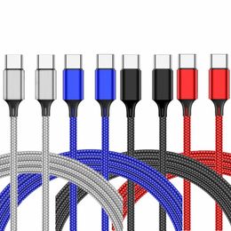 Câbles de charge rapide 1m 2m 3m Type-c Micro Tressé Alliage PD Câble Usb Pour Samsung S10 S20 S21 Note 20 Htc Lg Xiaomi Ligne de Données