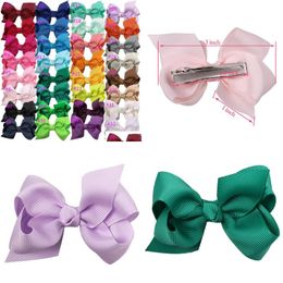 Hair Accessories 3 Inch Baby Hairpins Mini Bows Grips Children Girls Solid Clips Kids Barrettes 32 Colors Drop Delivery Maternity Dhgnz