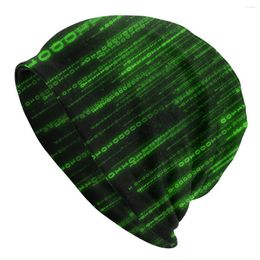 Berretti Matrix Green Circuit Board Code Password Bonnet Beanie Knit Hats Unisex Computer Hacker Programmer Winter Skullies Berretti Cap