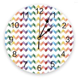 Wall Clocks Ripple Colourful Stripe 3d Clock Modern Design Farmhouse Decor Kitchen Vintage PVC Round Living Room Decoration