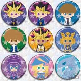 Action Toy Figures Anime Yugioh Metal Figure 58mm Badge Round Brooch Pin Gifts Kids Collection Toy R230707