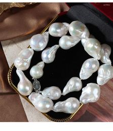 Choker Vintage Chunky Statement Natural Freshwater Baroque Pearl Necklace For Women Jewelry Runway Party Trendy Boho INS