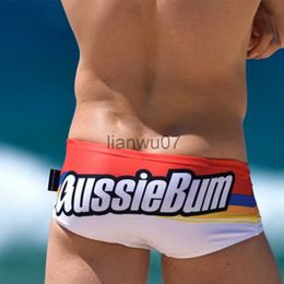 Men's Swimwear Fashion Rainbow Triangle Swimming Trunks European And American Men's Stripes Beach Surfing Outfit Summer Hot Spring Pants Bikini J230707