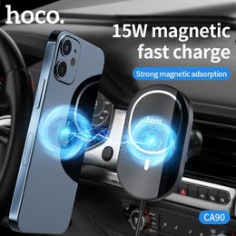 Pants Hoco 15w Magnetic Wireless Car Charger for Iphone 13 14 Pro Max Qi Fast Charging Air Vent Phone Holder Typec Cable for Iphone 12