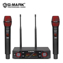 Wireless Microphon G-MARK EW100 Professional UHF Karaoke Handheld Mic Frequency Adjustable 50M For Party Show Stage Wedding