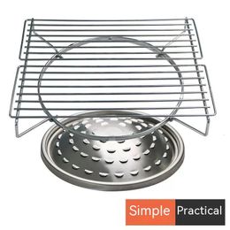 BBQ Grills Stainless Steel Portable Folding Outdoor Rack Grill Barbecue Stove Oven Gas Camping Furnace Kitchen Accessories 230706